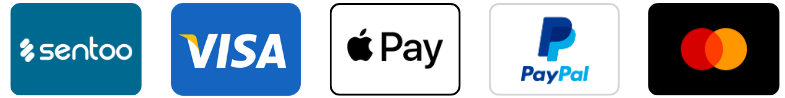 Sentoo, Visa, Apple Pay, PayPal, Mastercard